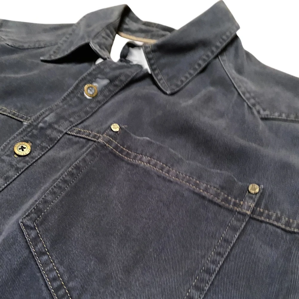 Royal Robbins mens Cotton Twill button up shirt Navy Medium - Picture 2 of 7